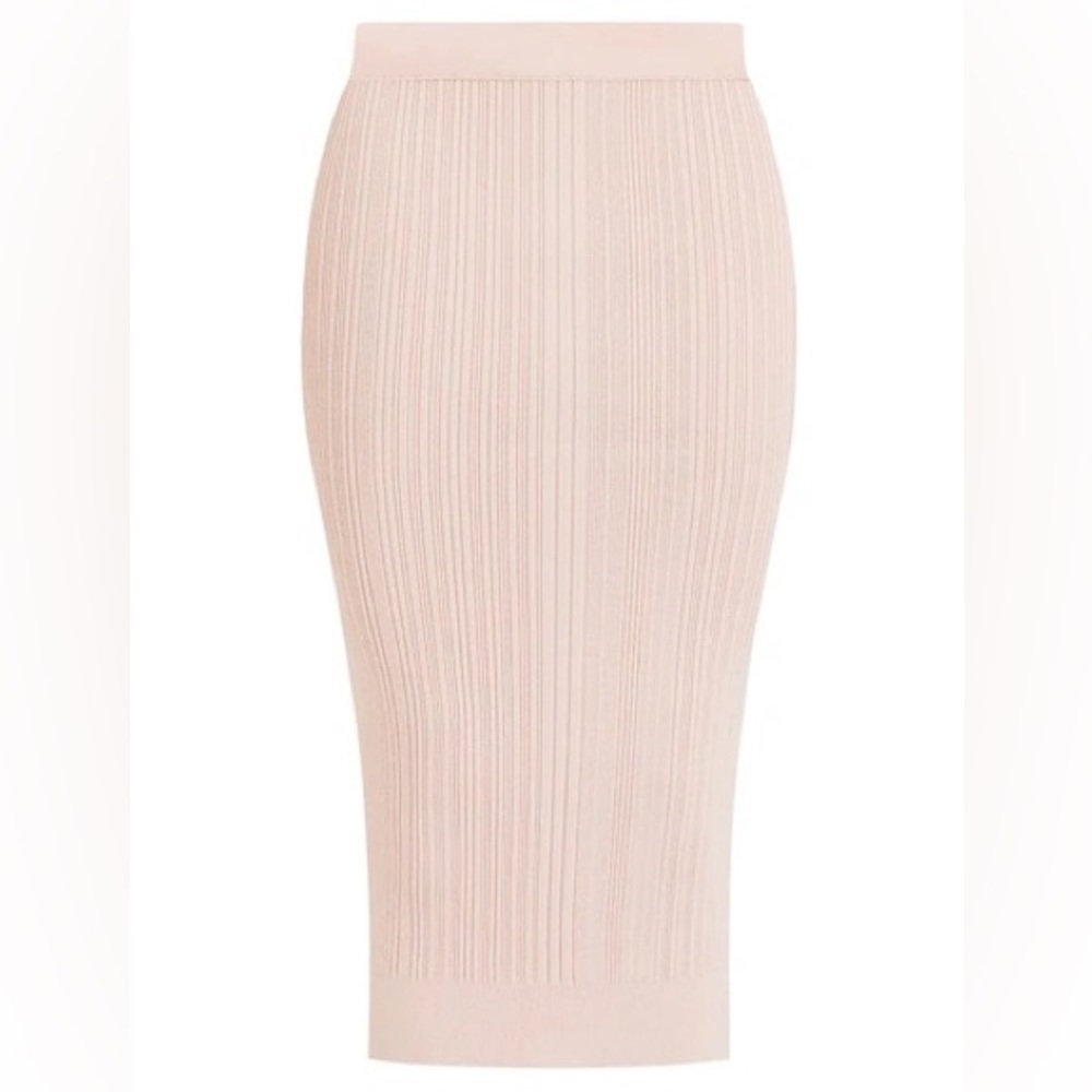 Hervé Léger Bandage Variegated Rib Skirt size XXS Midi Stretch Knit NWT - Picture 2 of 9